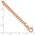 14K Rose Gold Polished Fancy Curb Link Bracelet