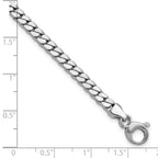 14K White Gold Polished Fancy Curb Link Bracelet
