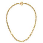 14K Polished and Twisted Fancy Toggle Necklace