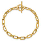 14K Polished and Twisted Fancy Toggle Bracelet