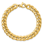 14K Polished Fancy Curb Link Bracelet