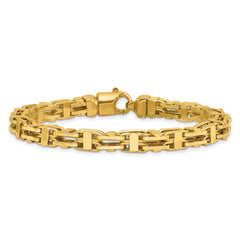 14K Polished Fancy Link Men's Bracelet