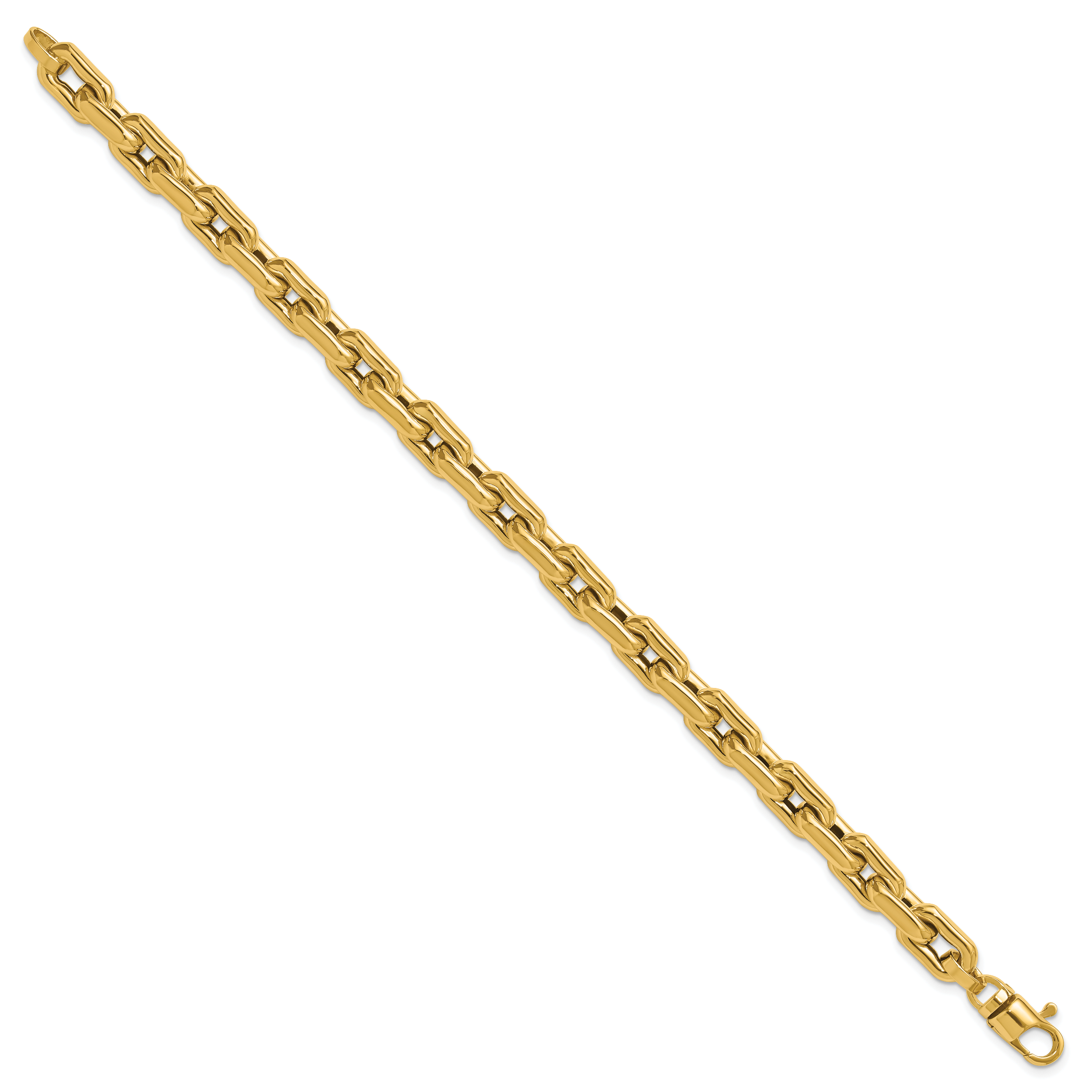 14K Polished Fancy Link Men's Bracelet Secondary image