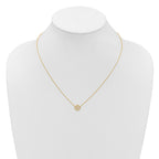 14K Polished 4-Leaf Clover w/2in ext. Necklace