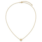 14K Polished 4-Leaf Clover w/2in ext. Necklace