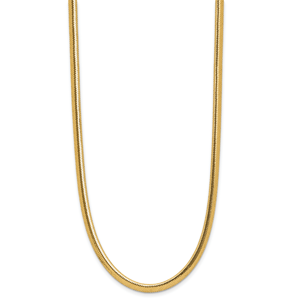 14K Polished Mesh Necklace