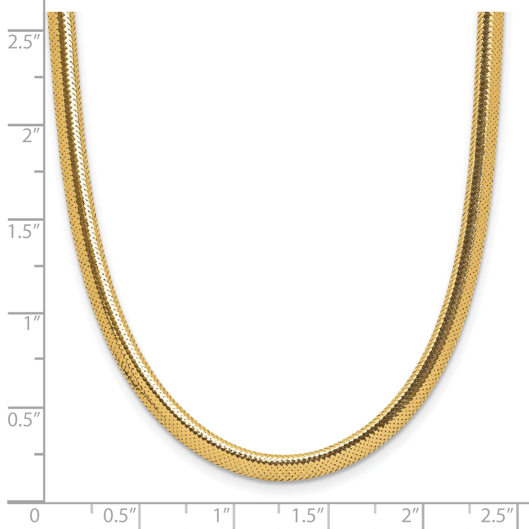 14K Polished Mesh Necklace