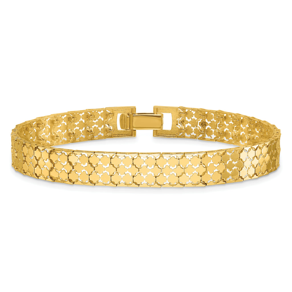 14K Polished Fancy Bracelet