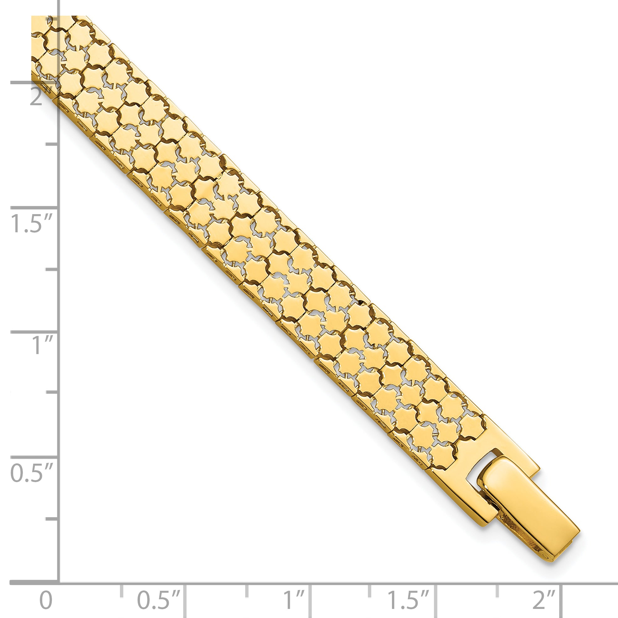 14K Polished Fancy Bracelet