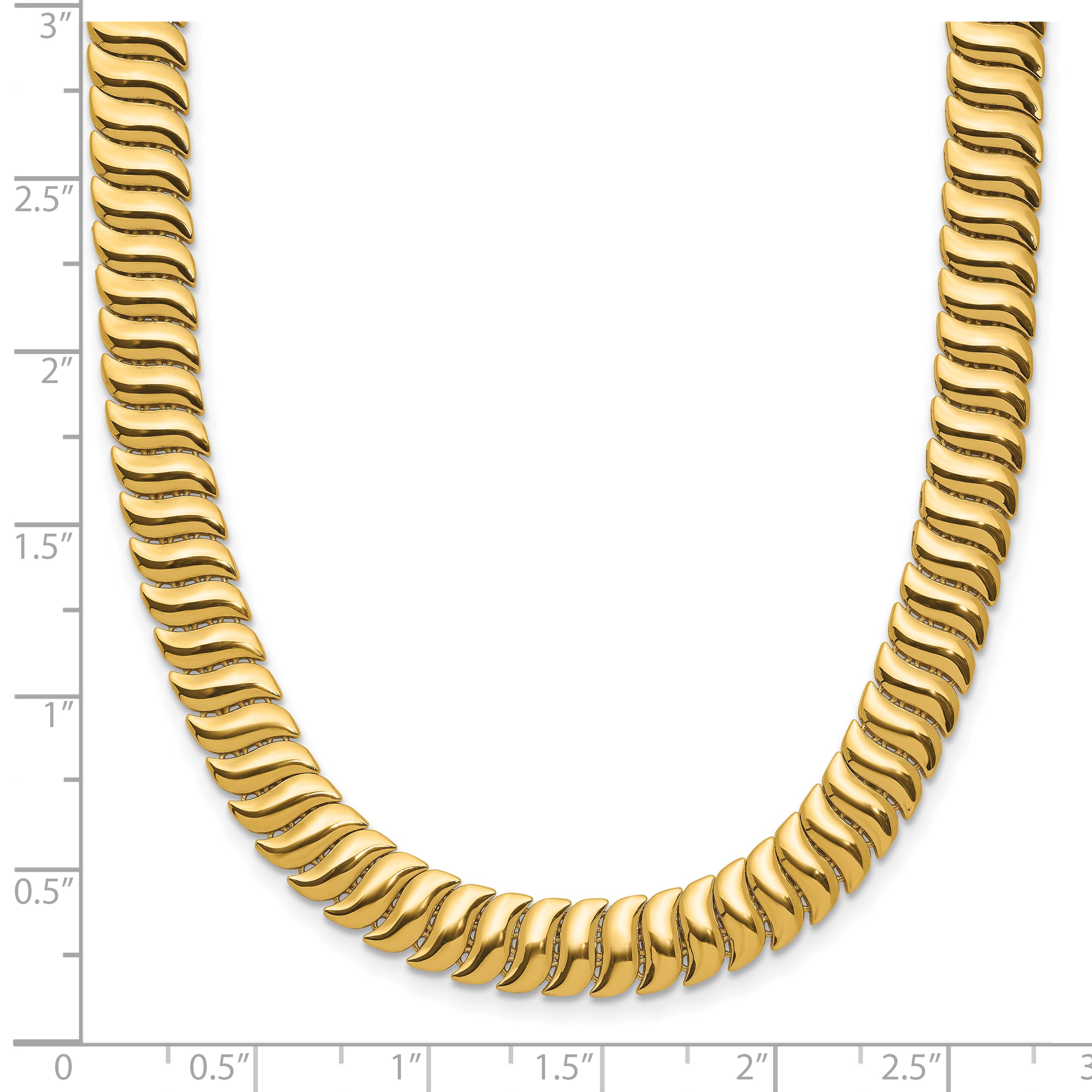 14K Polished Fancy Link Necklace