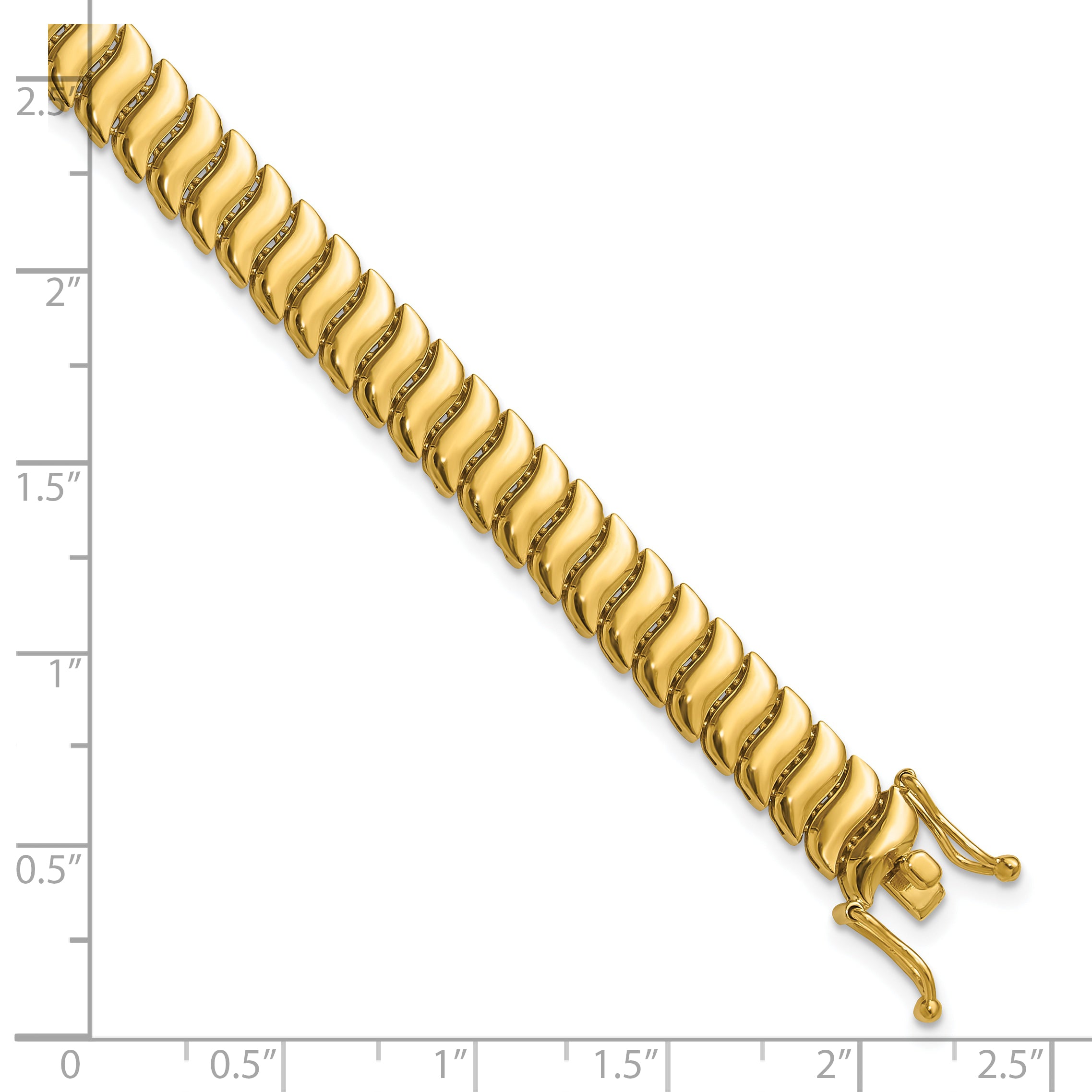 14K Polished Fancy Link Bracelet