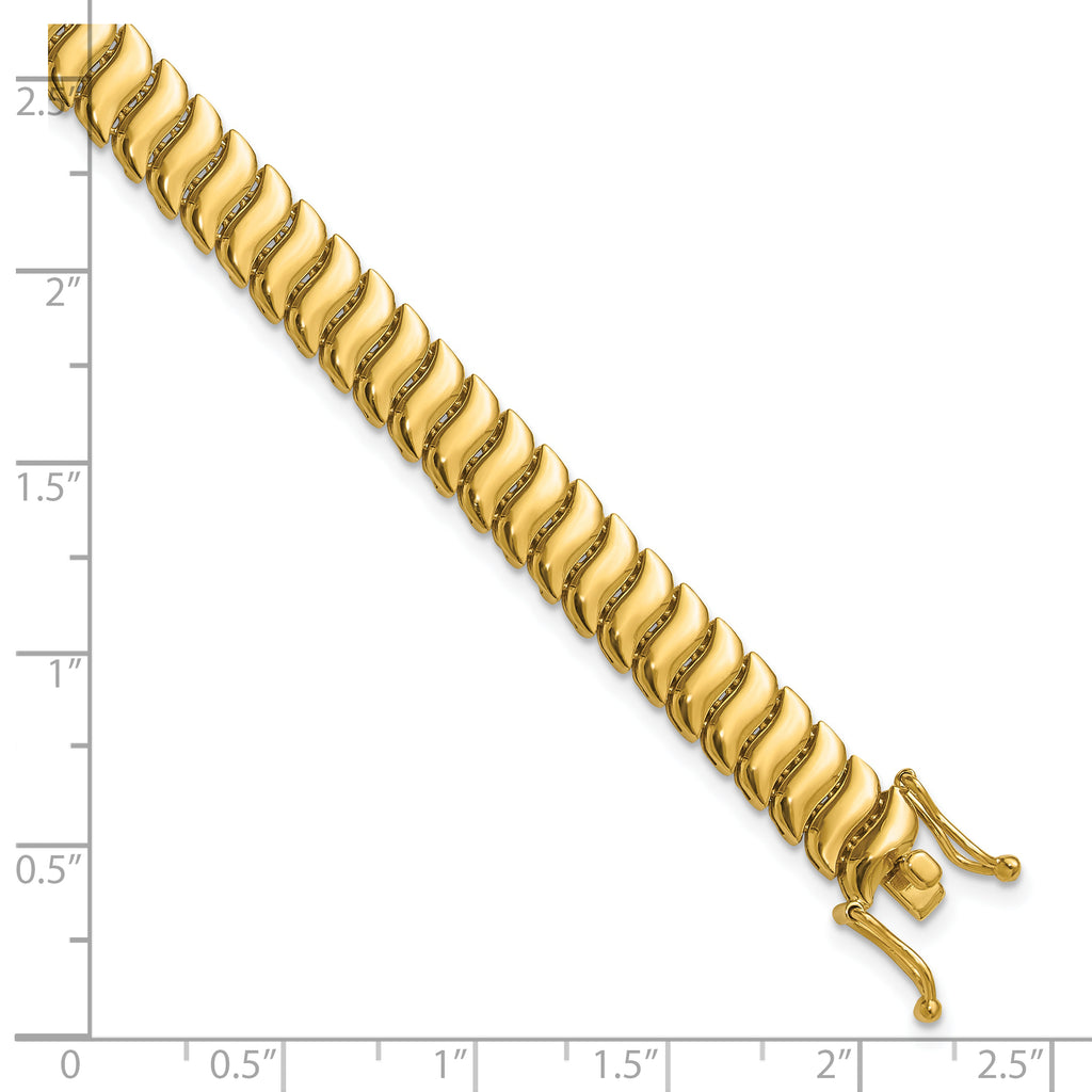 14K Polished Fancy Link Bracelet