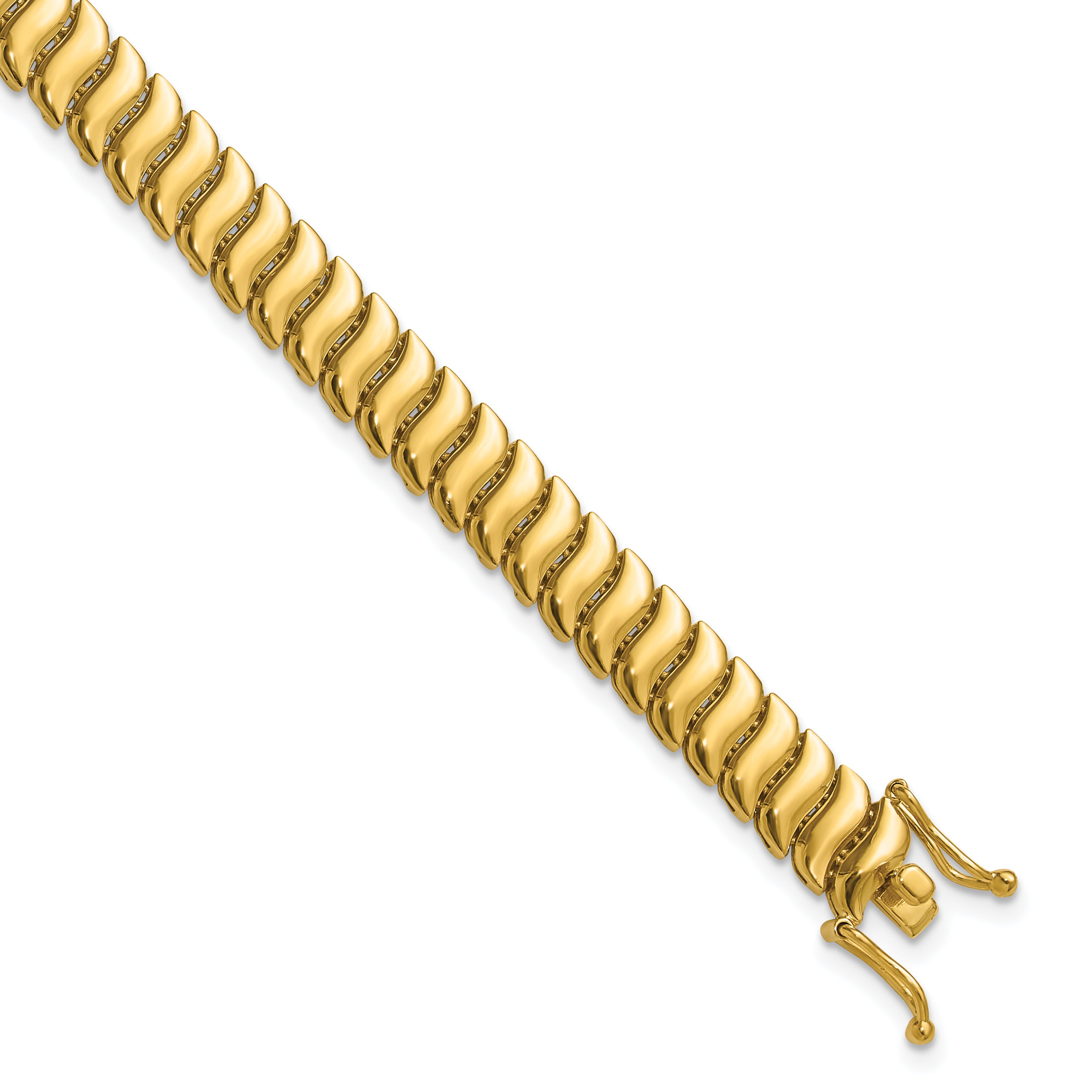 14K Polished Fancy Link Bracelet Main image