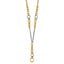 14K w/White RH Polished Fancy 2-Strand Oval Link Necklace