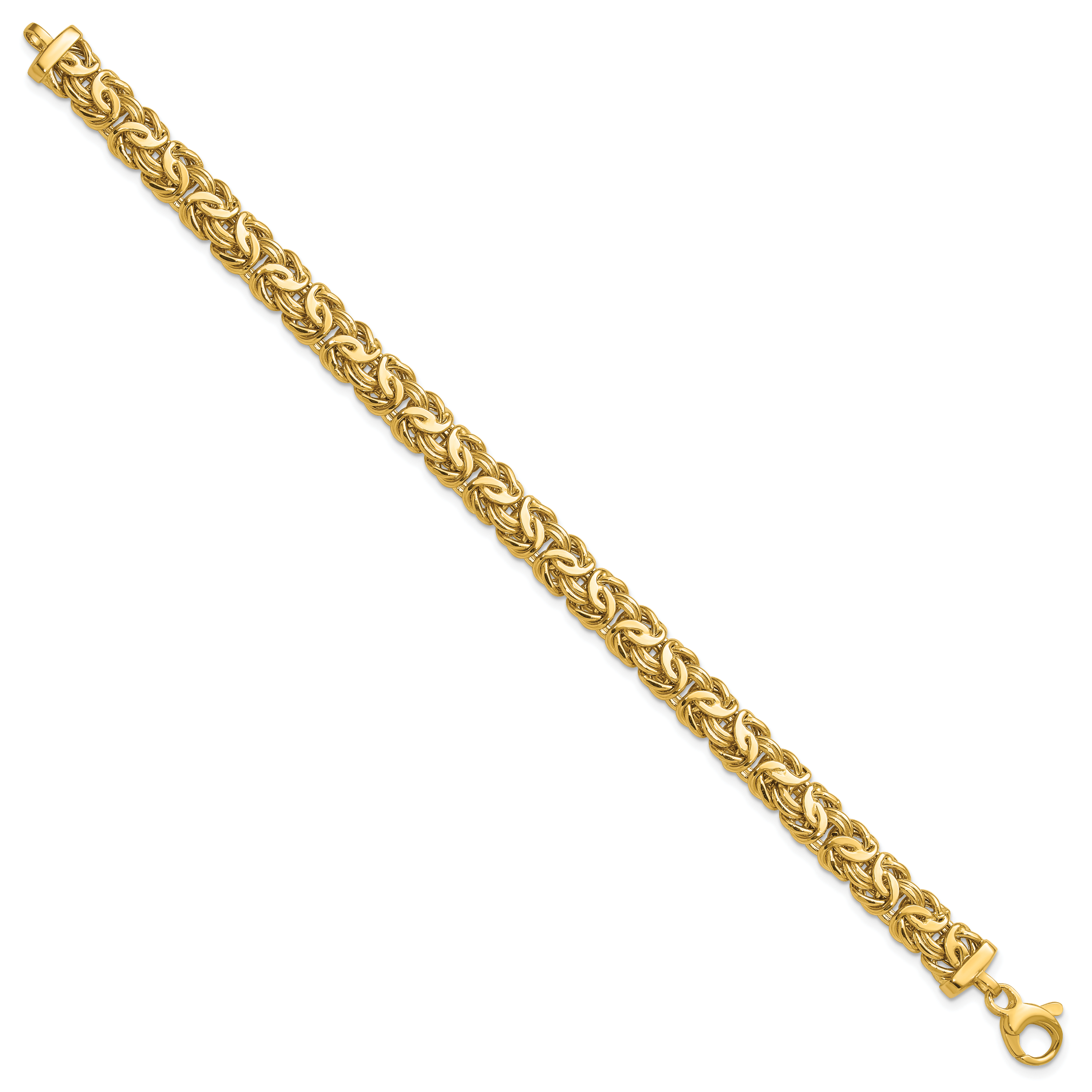 14K Polished 8.0mm Byzantine Link Bracelet Secondary image