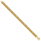 14K Polished 8.0mm Byzantine Link Bracelet