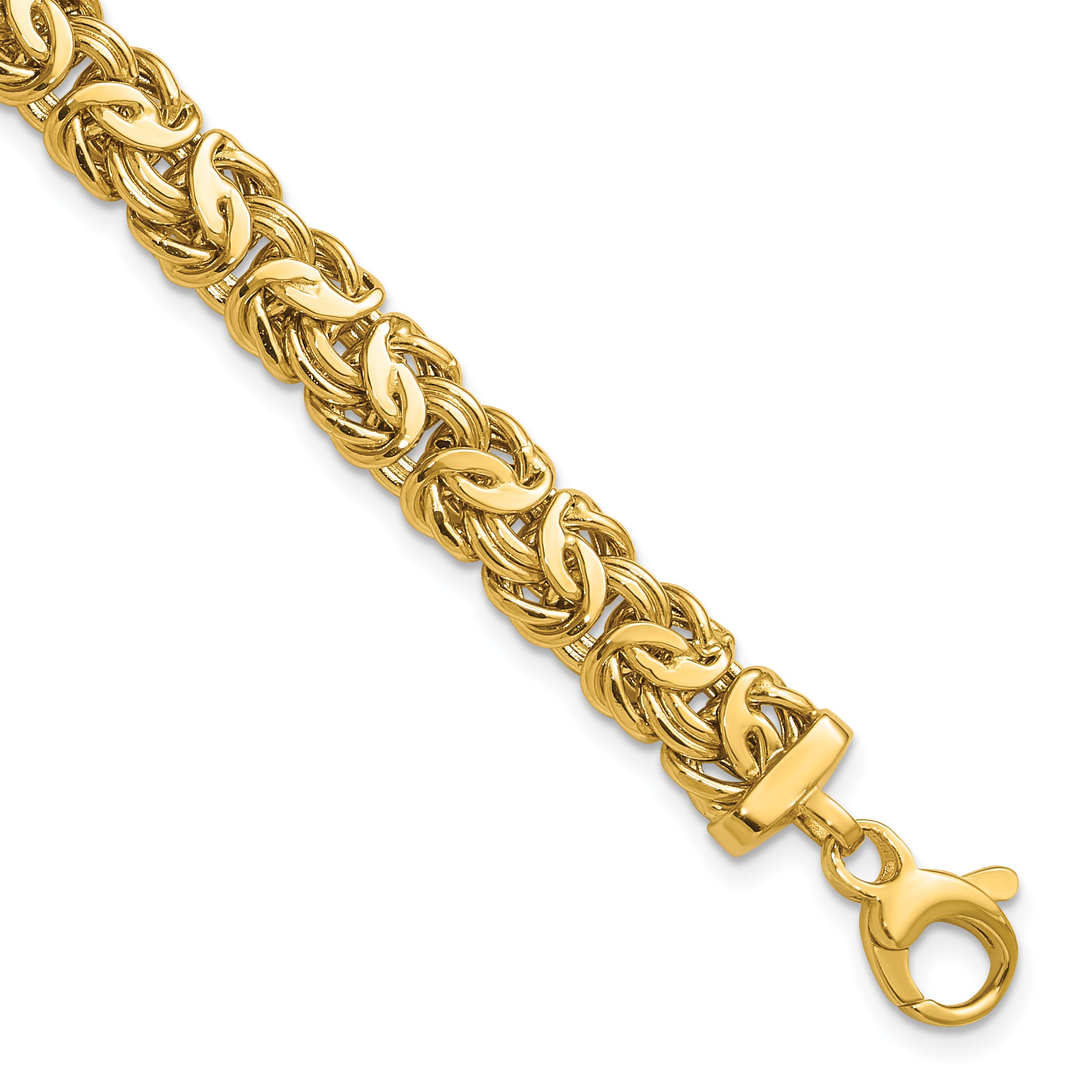 14K Polished 8.0mm Byzantine Link Bracelet Main image