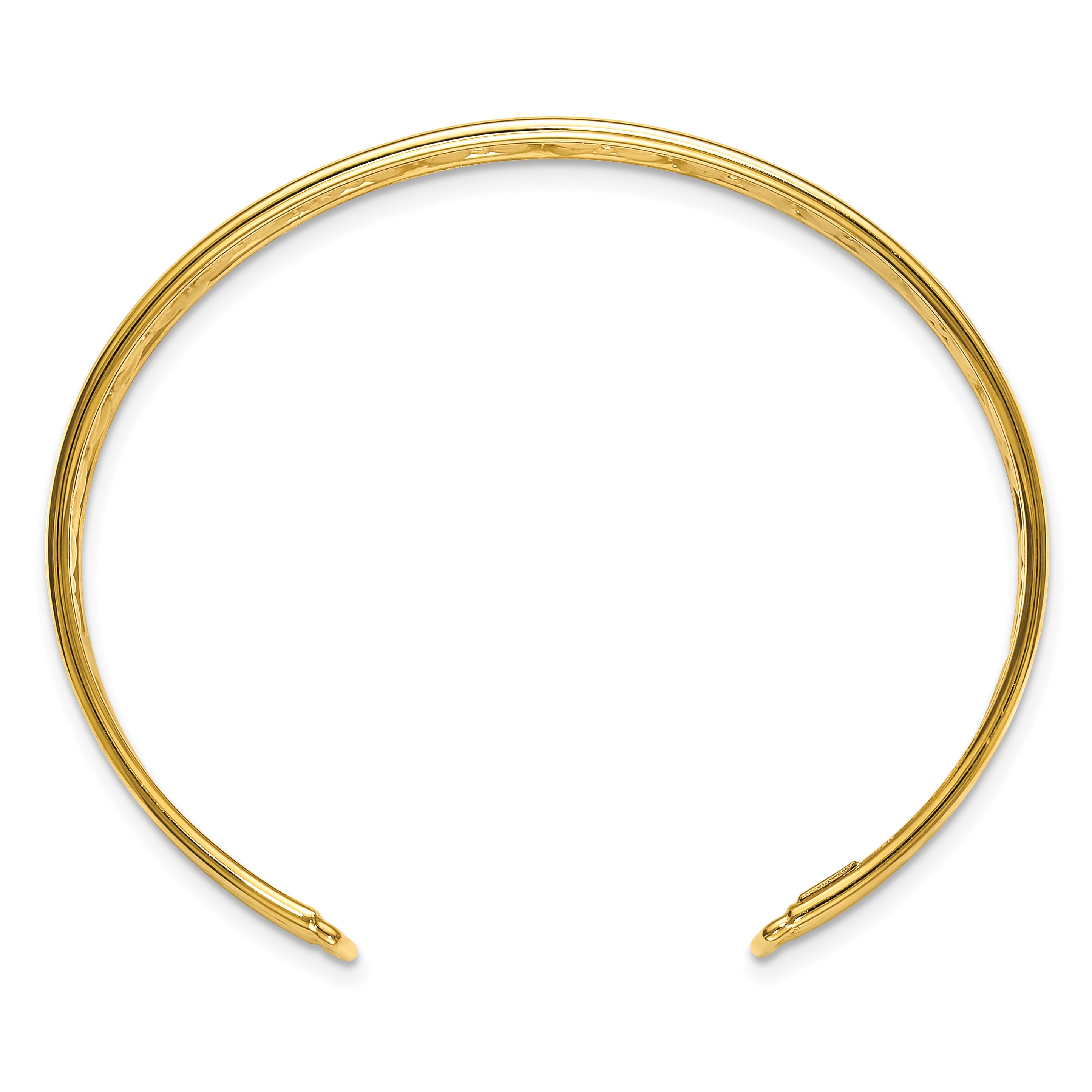 14K Polished Fancy Flexible Cuff Bangle Secondary image
