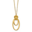 14K Polished Fancy Ovals with 2in  Ext. Necklace