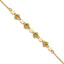 14K Polished D/C Beaded Fancy Circles w/.5in Ext. Bracelet