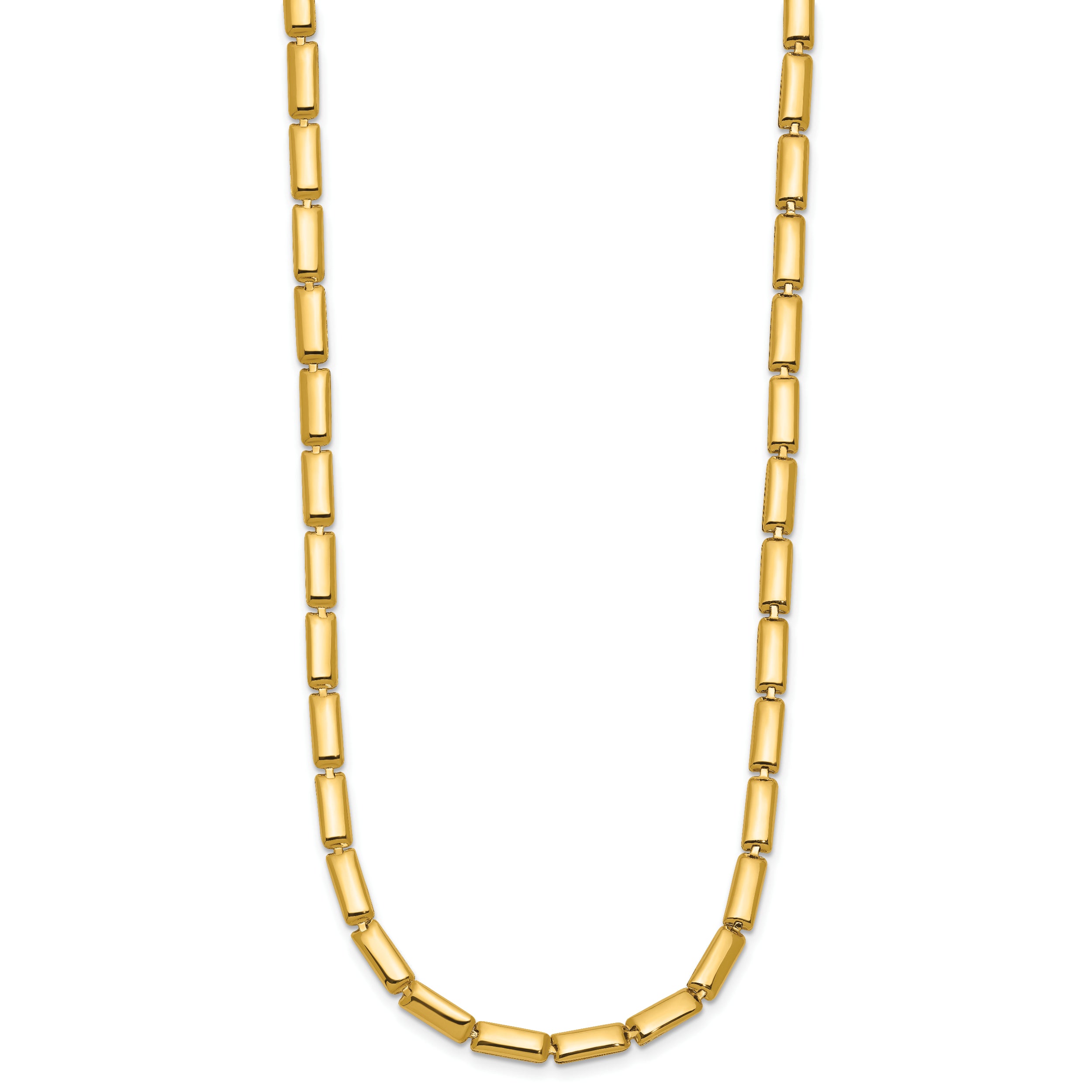 14K Polished 3.6mm Bar Link Necklace