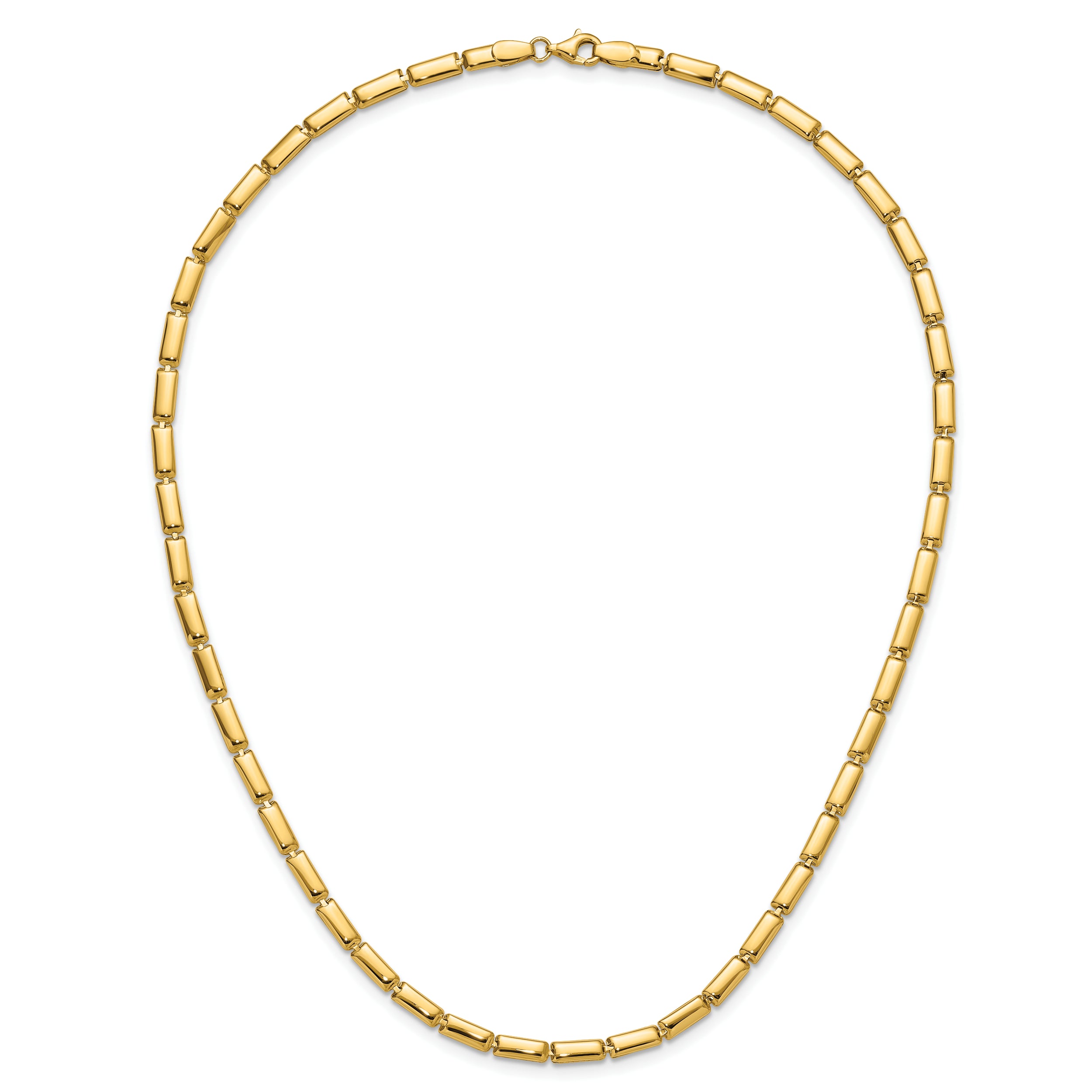 14K Polished 3.6mm Bar Link Necklace