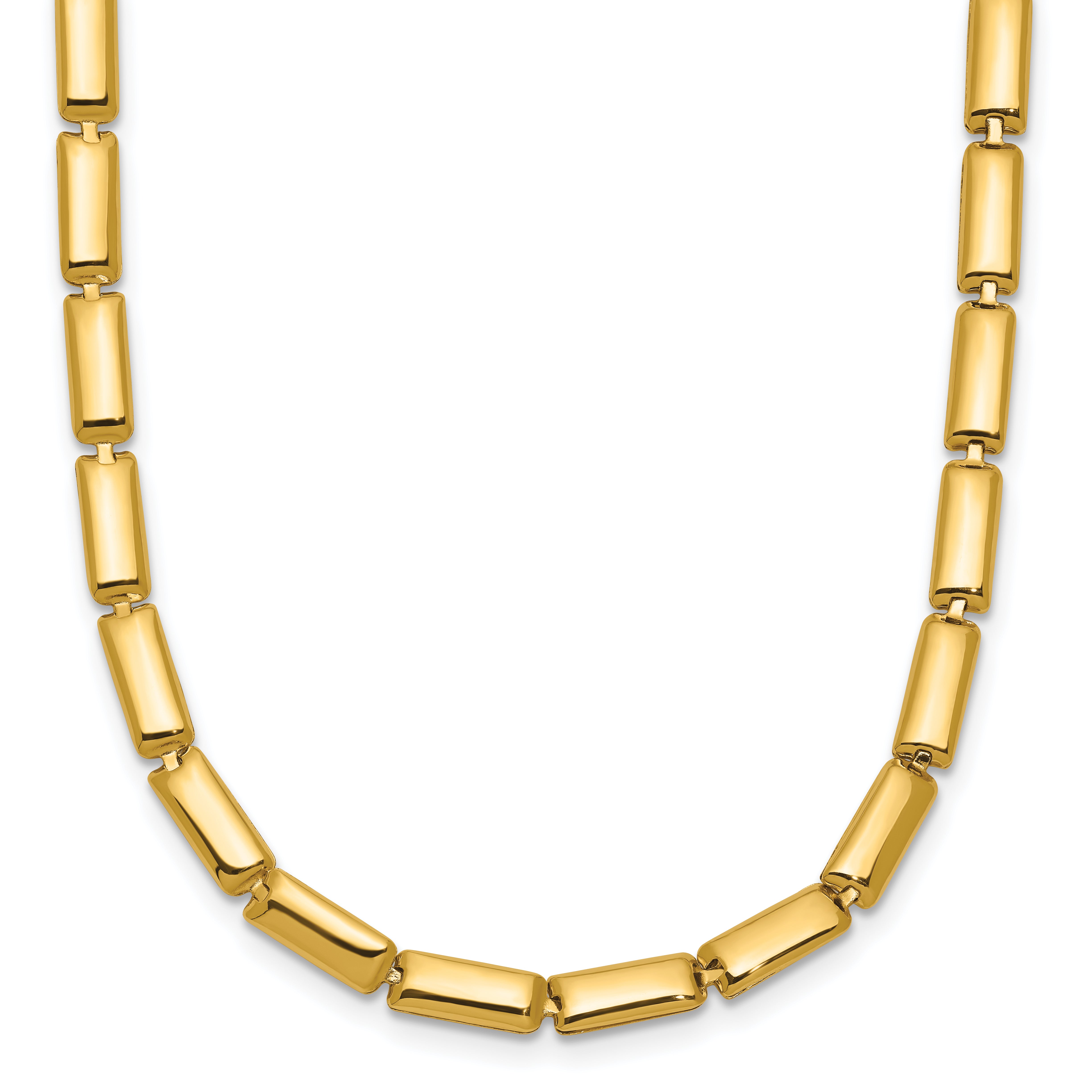 14K Polished 3.6mm Bar Link Necklace