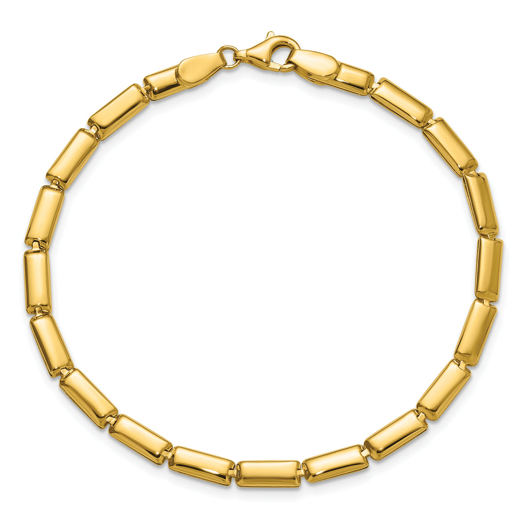 14K Polished 3.6mm Bar Link Bracelet