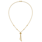 14K Polished Fancy Filigree Circles Dangle Necklace