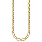14K Polished Fancy Oval Link Necklace