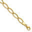 14K Polished Fancy Oval Link Bracelet