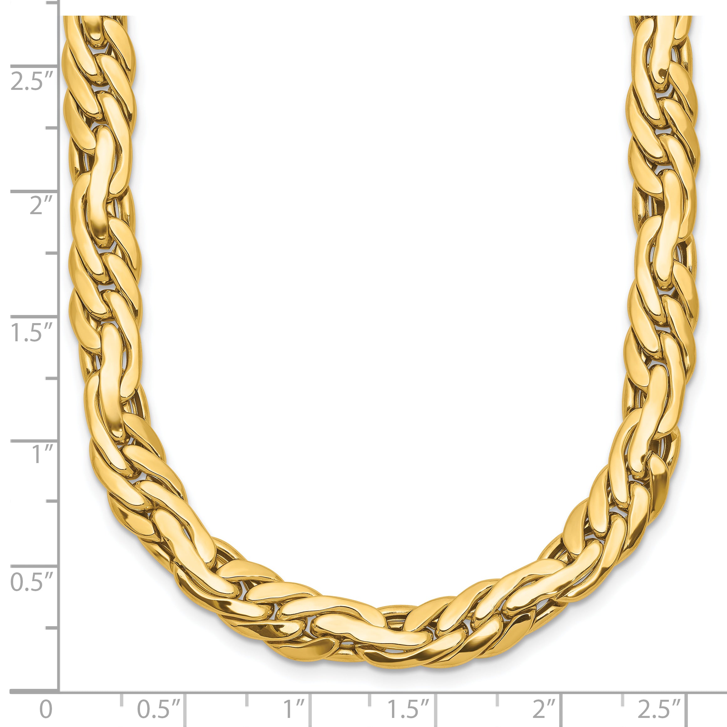 14K Polished 7.5mm Fancy Link Necklace