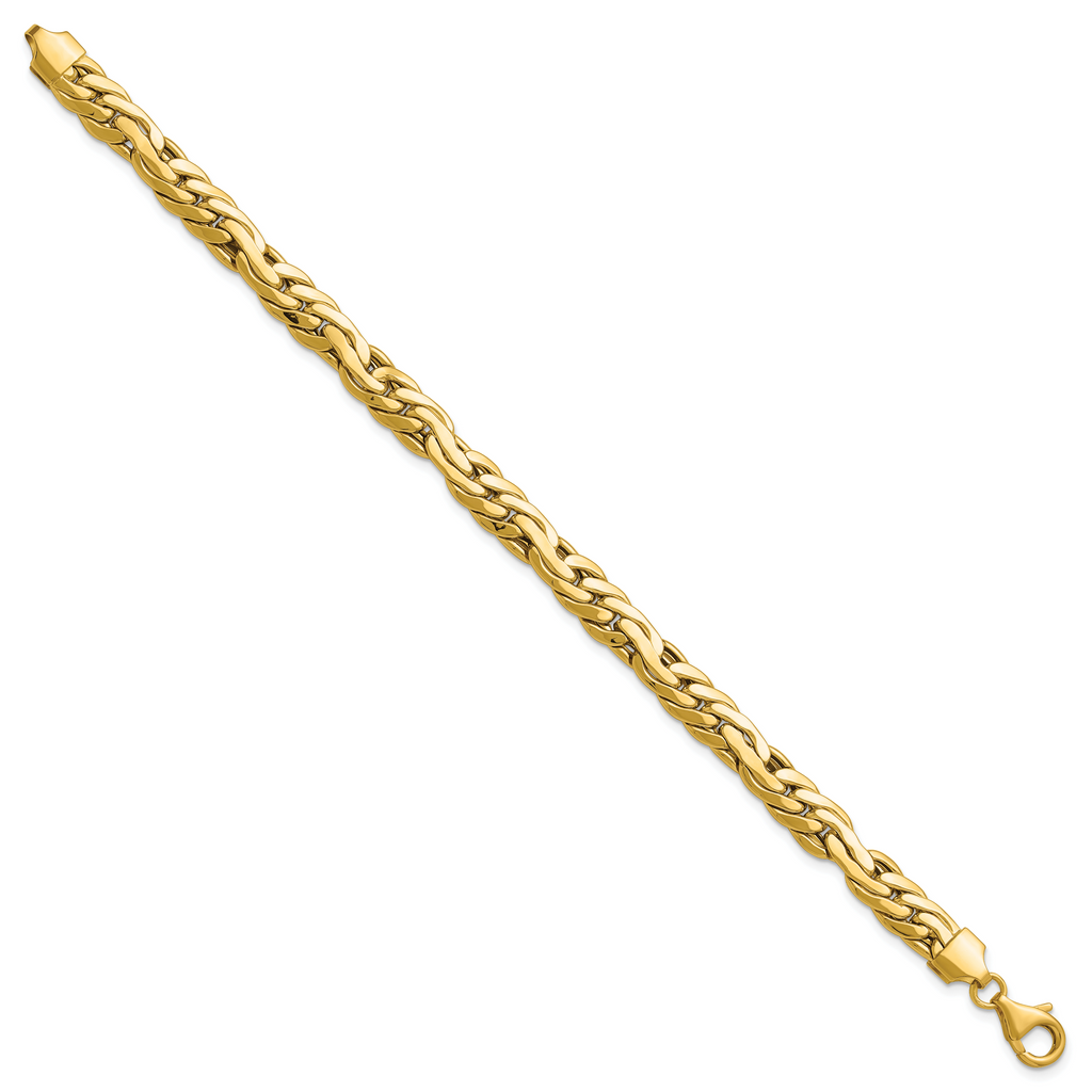 14K Polished 7.5mm Fancy Link Bracelet