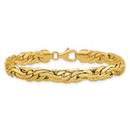 14K Polished 7.5mm Fancy Link Bracelet