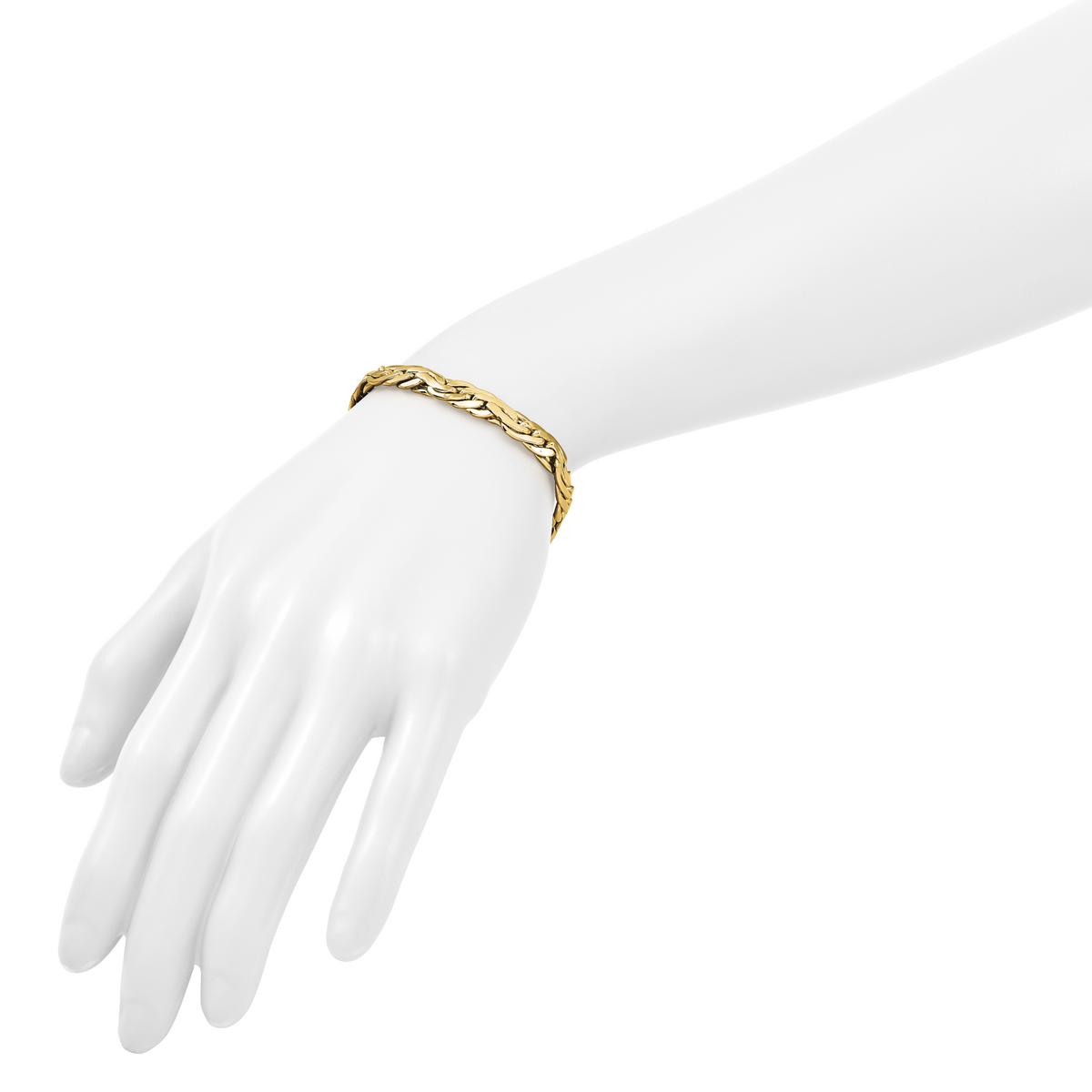 14K Polished 7.5mm Fancy Link Bracelet