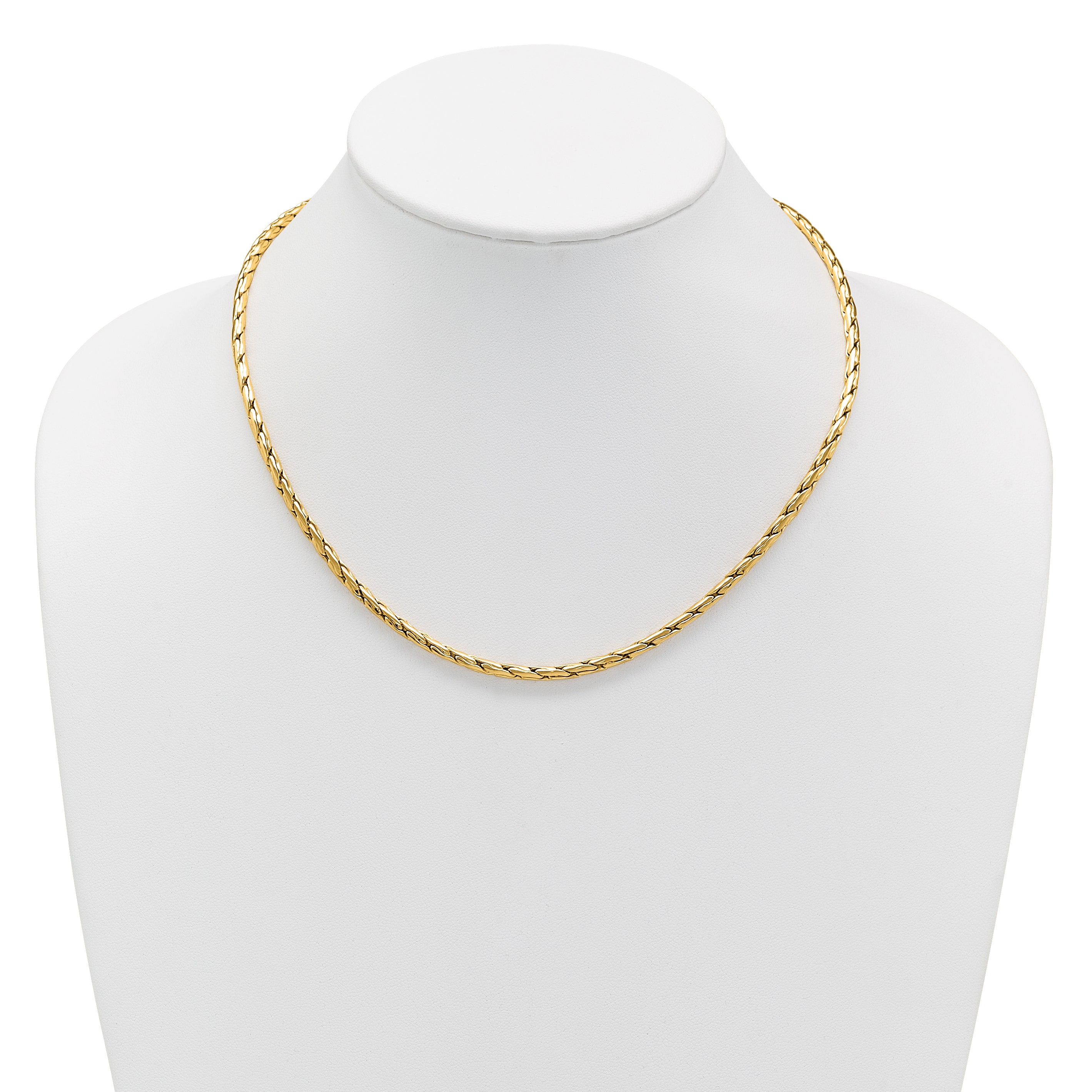 14K Polished 3.5mm Fancy Link Necklace