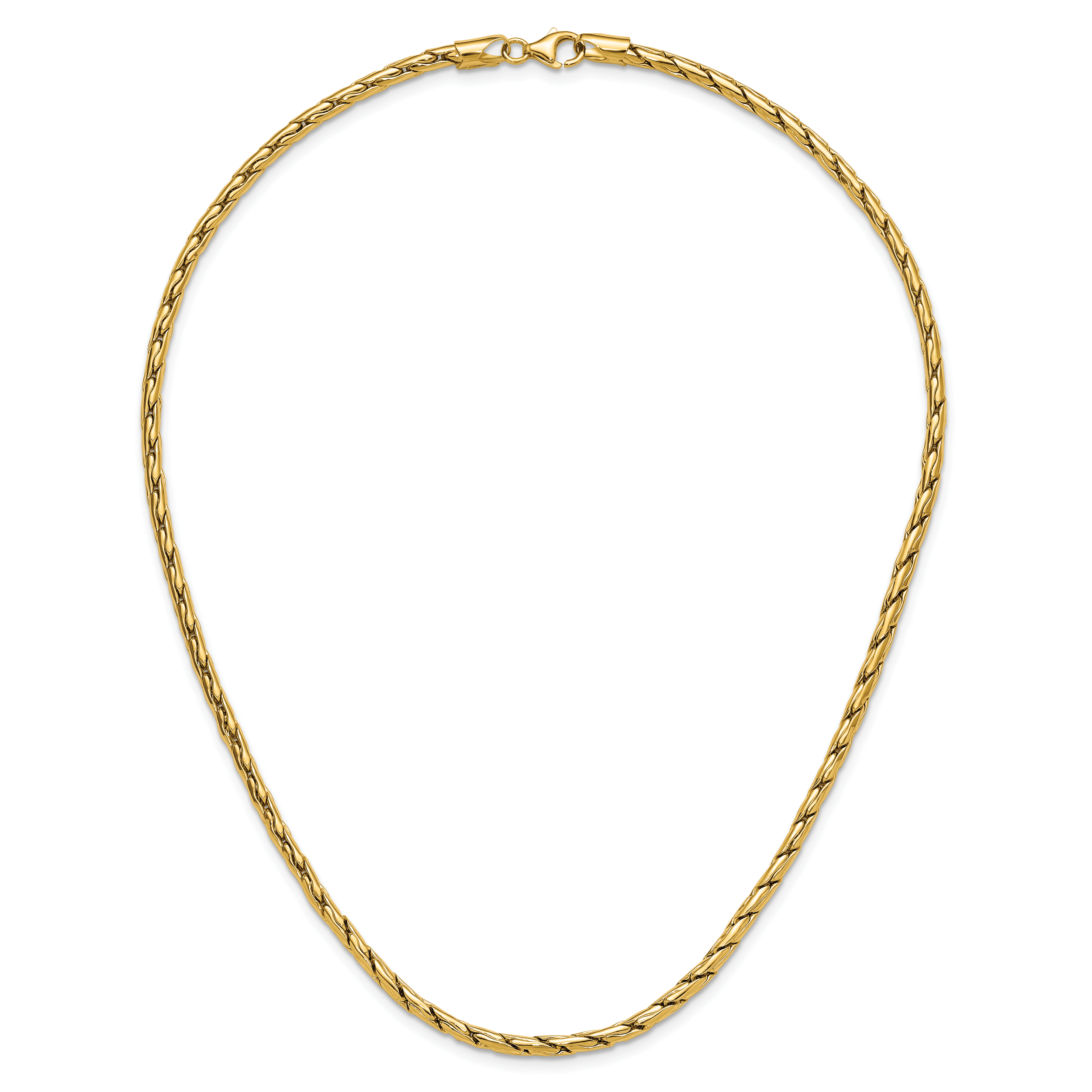 14K Polished 3.5mm Fancy Link Necklace