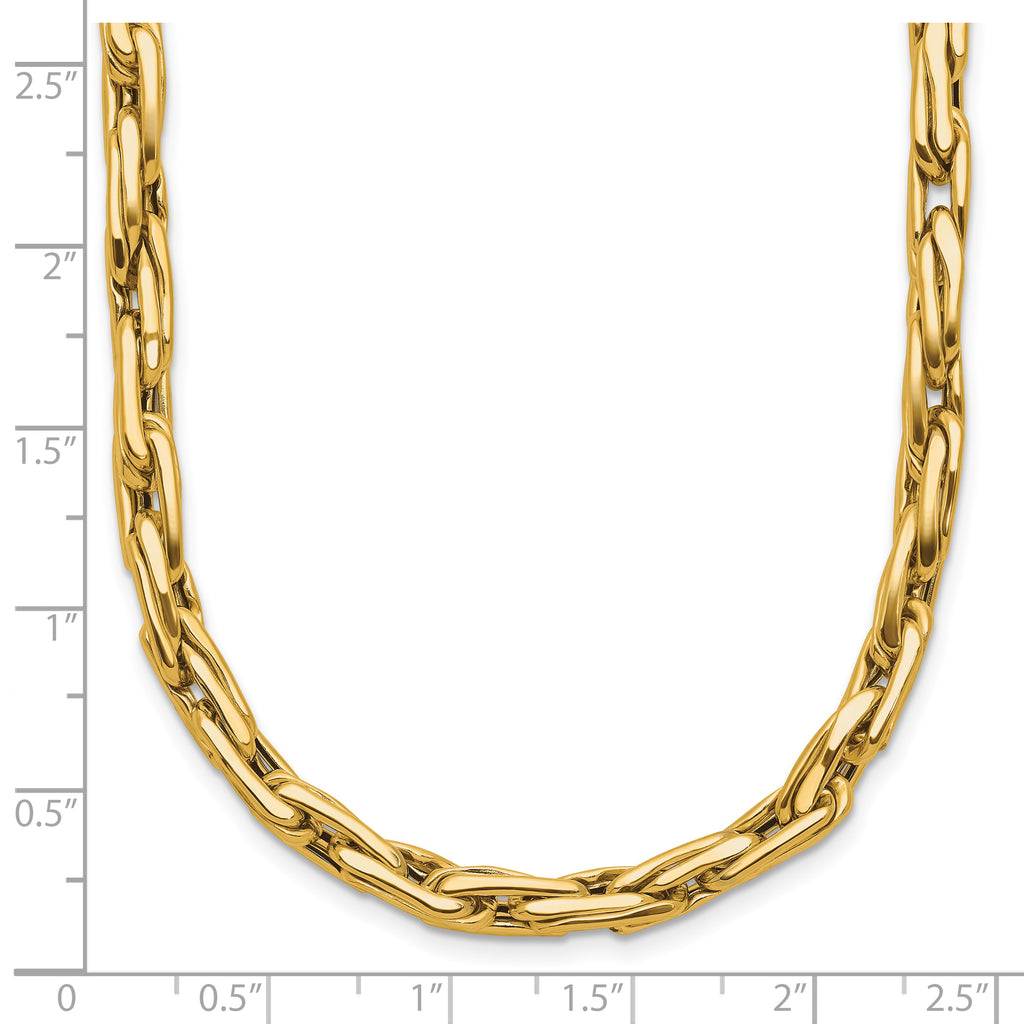 14K Polished 5.0mm Fancy Link Necklace
