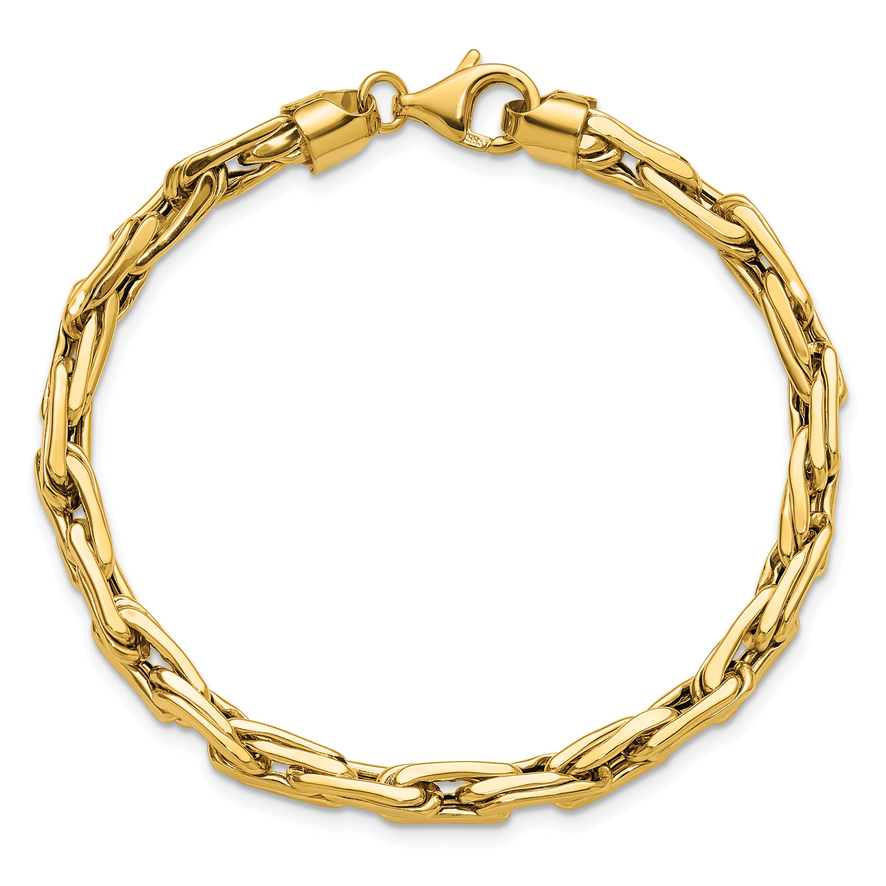 14K Polished 5.0mm Fancy Link Bracelet