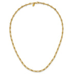 14K Polished Fancy Paperclip Link Necklace