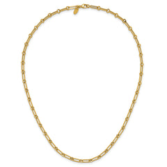 14K Polished Fancy Paperclip Link Necklace