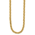 14K Polished 7.0mm Flat Edge Cable Link Necklace