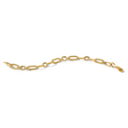 14K Polished and Textured Fancy Greek Key Link Bracelet
