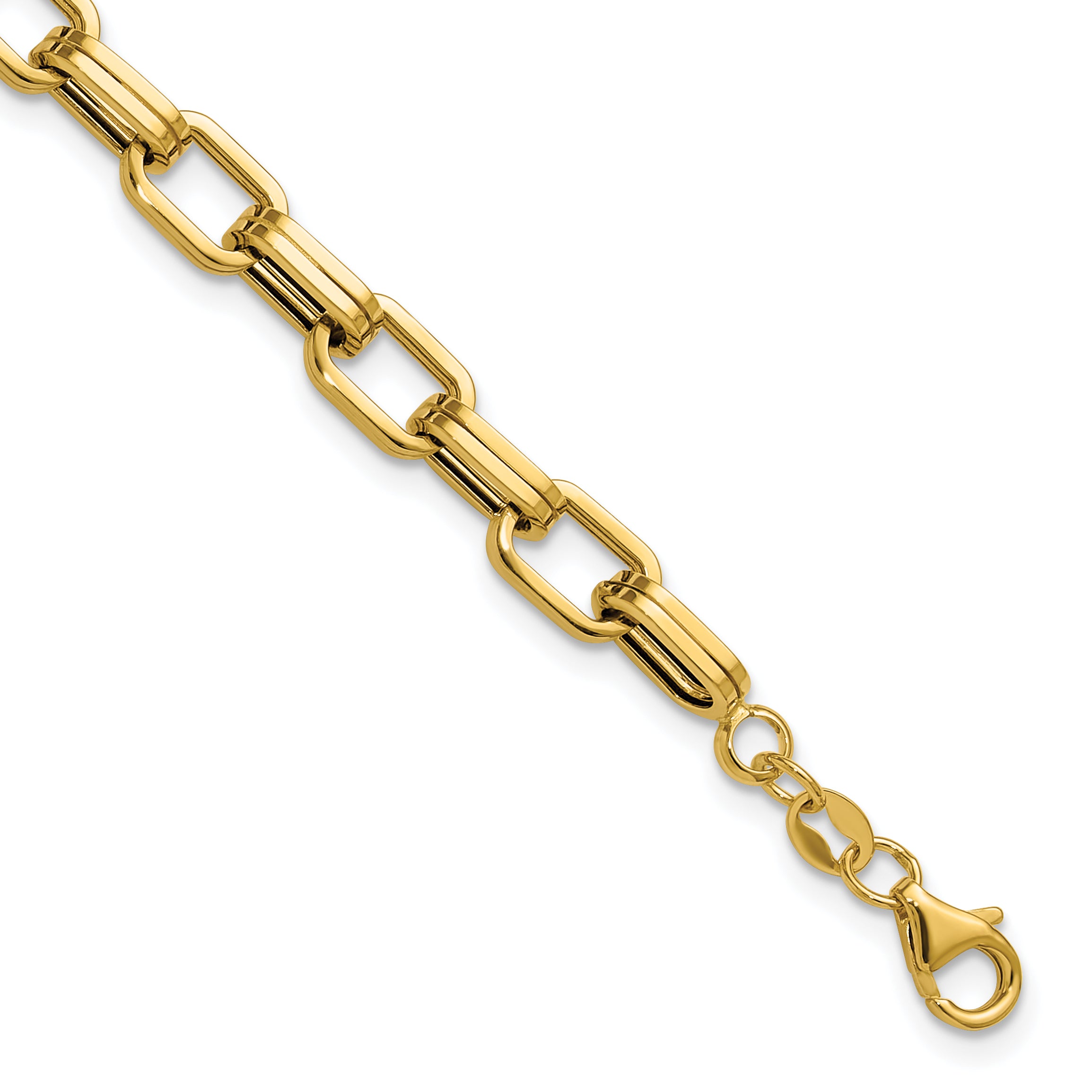 14K Polished 5.5mm Fancy Oval Link Bracelet Main image