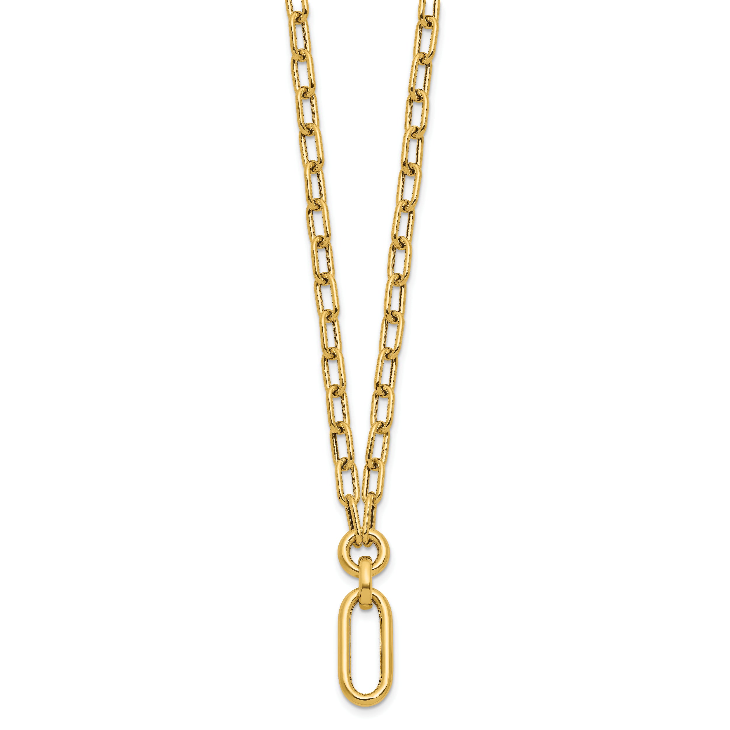 14K Polished Fancy Mixed Link Necklace