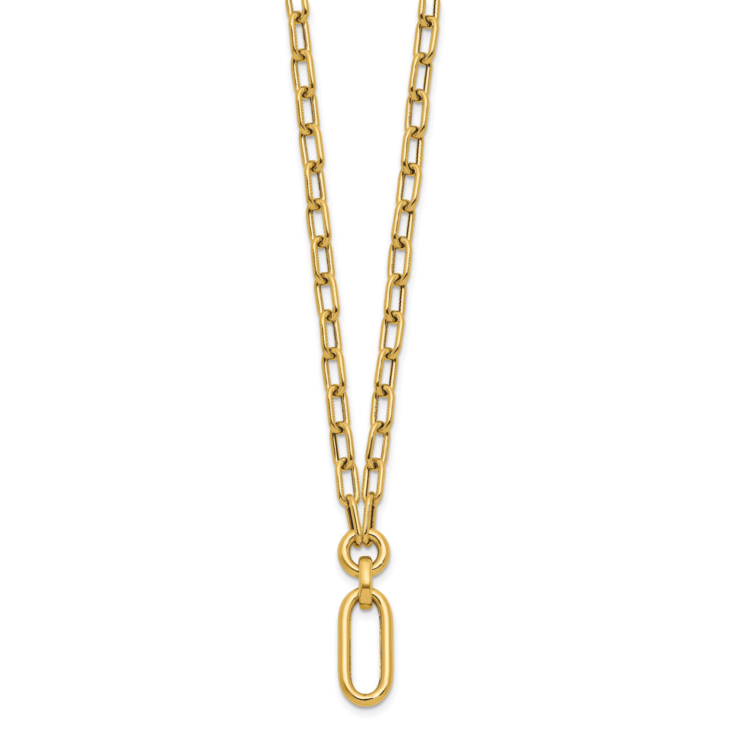 14K Polished Fancy Mixed Link Necklace Secondary image