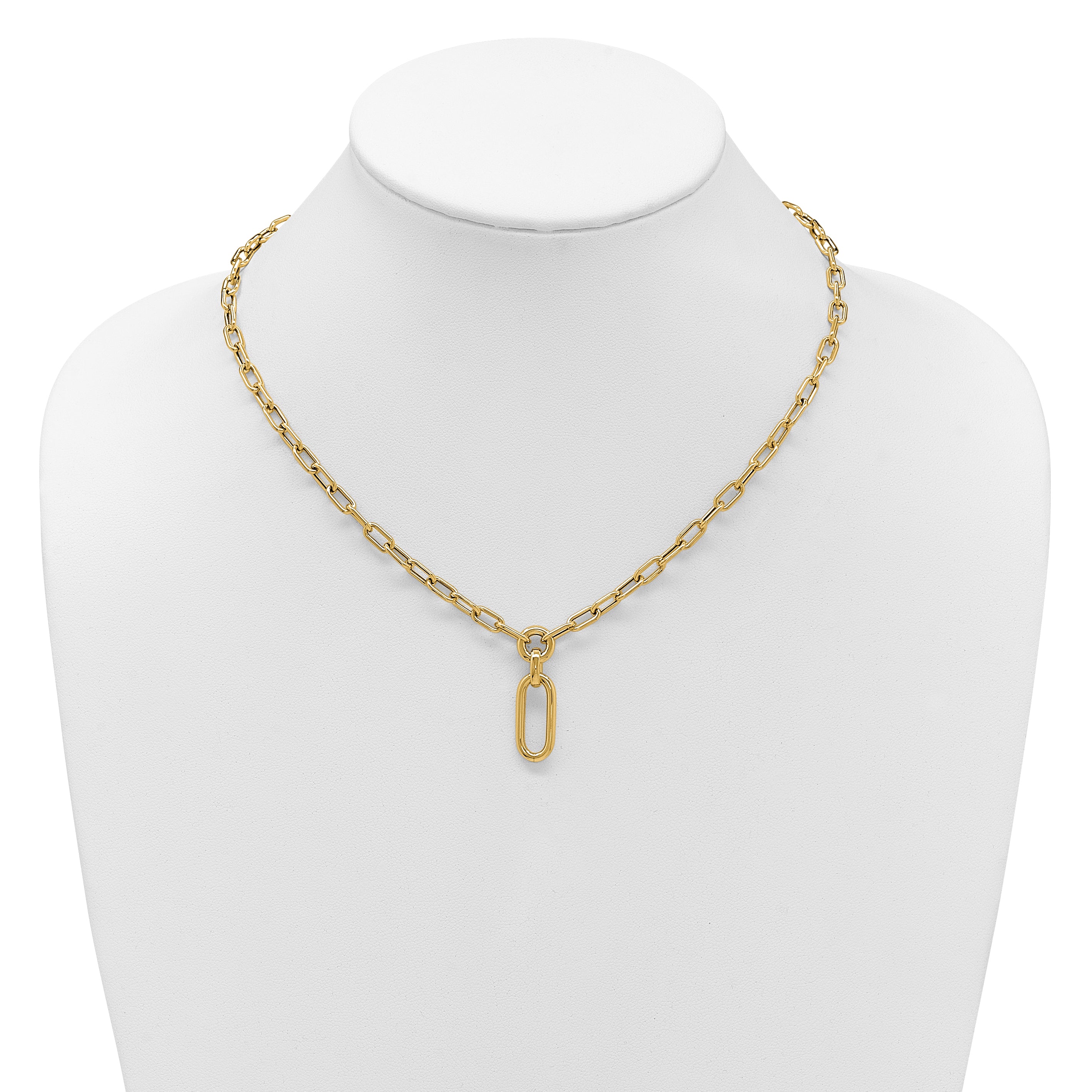 14K Polished Fancy Mixed Link Necklace