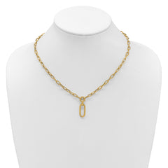14K Polished Fancy Mixed Link Necklace
