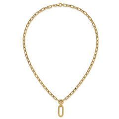 14K Polished Fancy Mixed Link Necklace