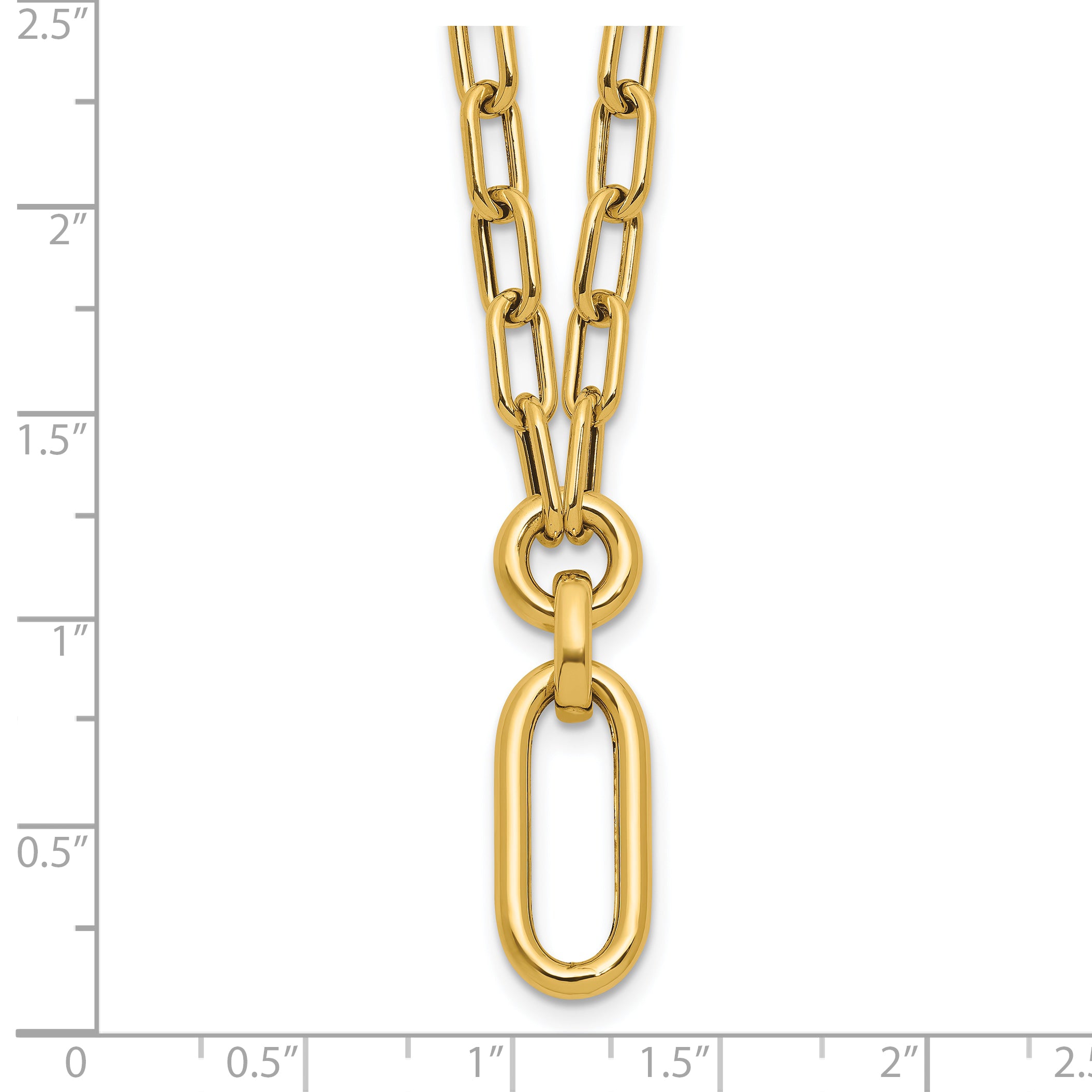 14K Polished Fancy Mixed Link Necklace